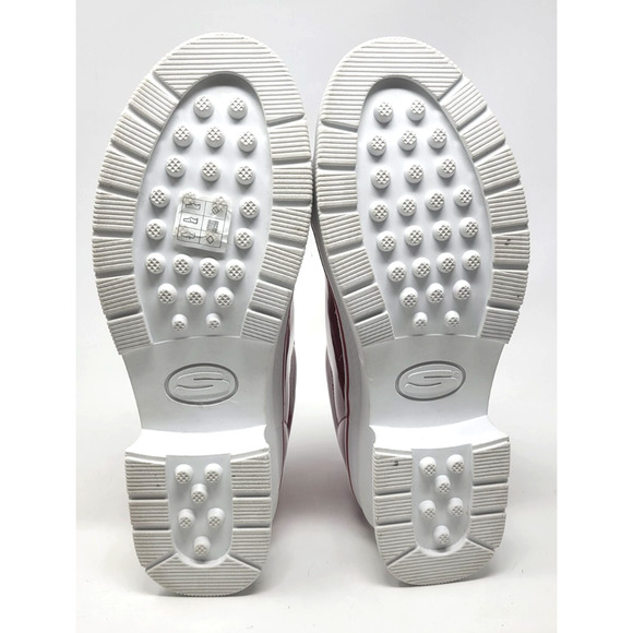 Skechers Heartbeats Y2K Chunky Heel Platform Sneakers Red Women's 10 74362 - Picture 10 of 10